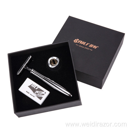 Safety Razor,Classic Long Handle Safety Wet Shaving Kit